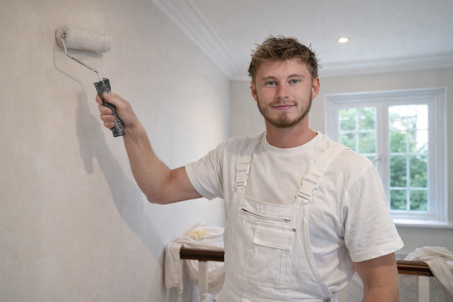 Clean woodwork finish on doors and skirting